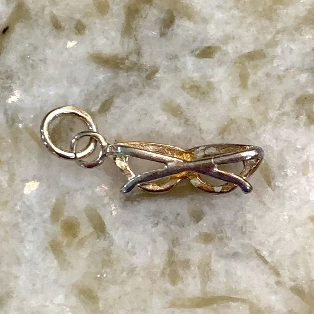 Red Eyeglasses Sterling Silver Jewelry Charm #eyeglasses